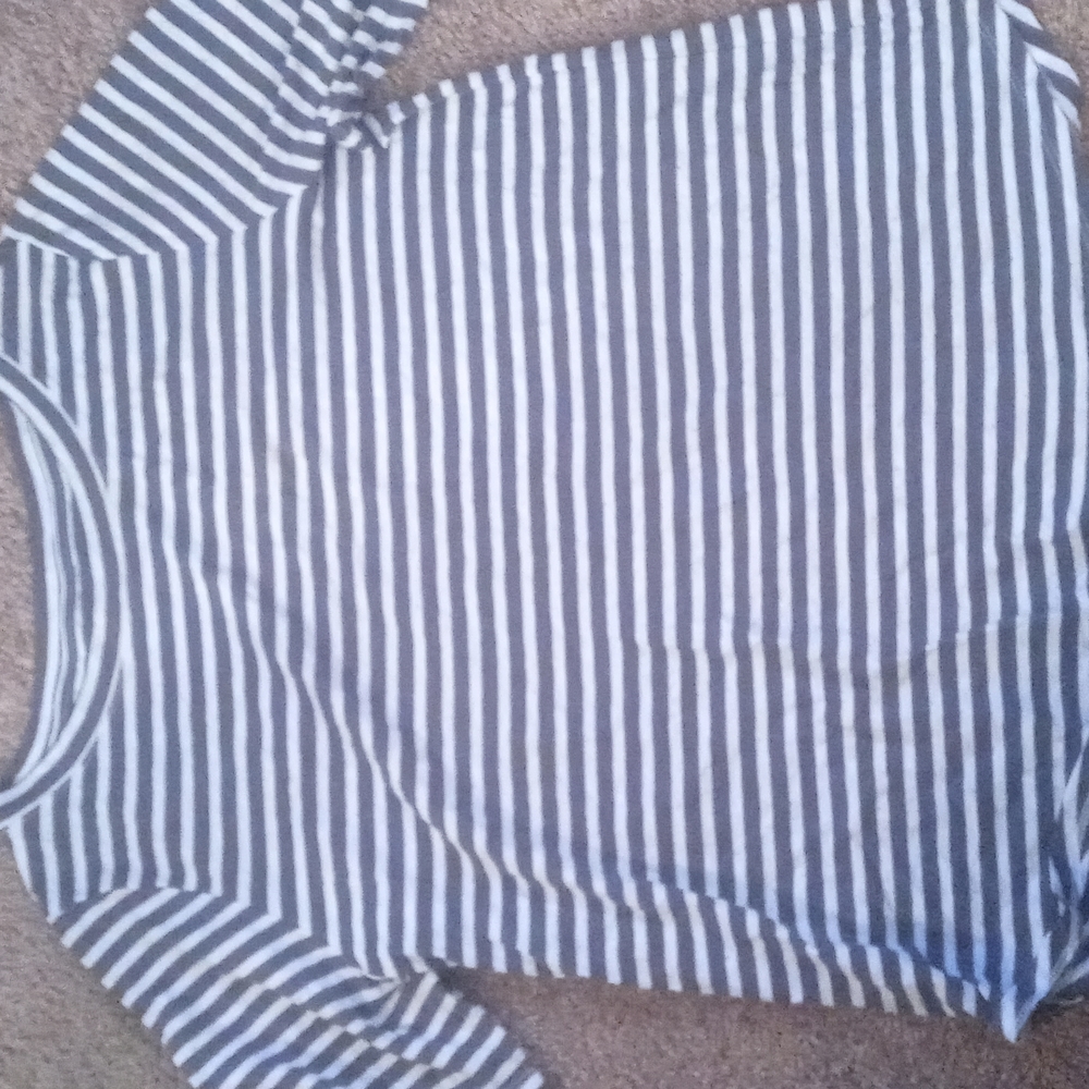 Dark Grey and Light Grey striped shirt